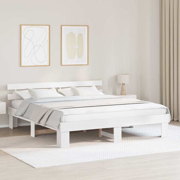 vidaXL Estructura de cama 180 x 200 cm Madera de pino macizo