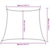 vidaXL Toldo de vela blanco HDPE 160 g/m² 3/4x3 m