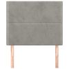 vidaXL Cabecero de cama gris claro 90x5x118/128 cm Terciopelo