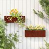 vidaXL Jardineras de pared 2 uds acero corten oxidado 53x10x17 cm