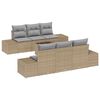 vidaXL Conjunto de sof&aacute; de jard&iacute;n 7 pcs Beige rat&aacute;n sint&eacute;tico