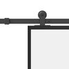 vidaXL Puerta corredera con set herrajes vidrio ESG aluminio 76x205 cm