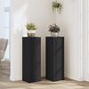 vidaXL Soportes de plantas 2 uds madera ingenier&iacute;a negro 25x25x80 cm