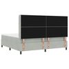 vidaXL Cama tipo Box Spring con LED Gris Claro 200 x 200 cm Terciopelo