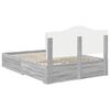 vidaXL Estructura de cama con cabecera Gris Sonoma 160 x 200 cm