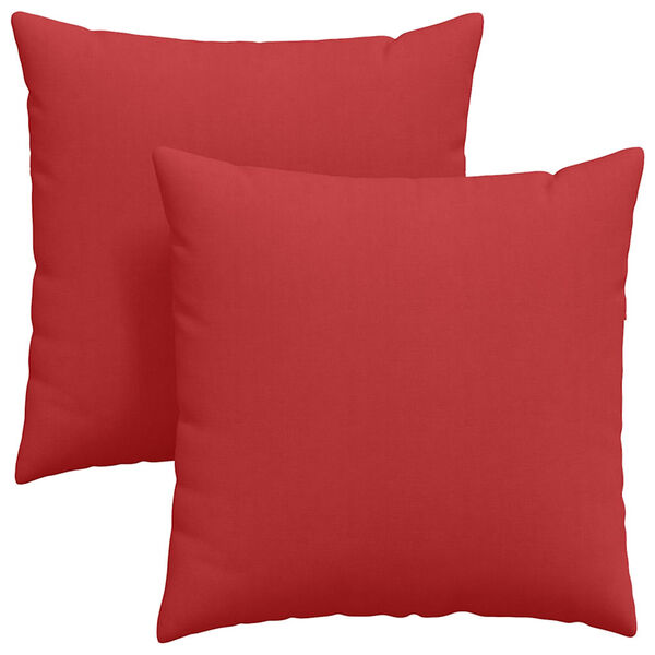 vidaXL Cojines de sof&aacute; 2 pcs Rojo 80 x 80 cm tela