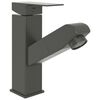 vidaXL Grifo de lavabo de ba&ntilde;o con funci&oacute;n extra&iacute;ble negro 157x172 mm
