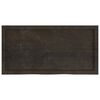 vidaXL Tablero mesa madera roble tratada marrón oscuro 100x50x(2-4) cm
