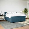 vidaXL Cama box spring con colch&oacute;n terciopelo azul 180x200 cm