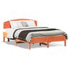 vidaXL Estructura de cama sin colch&oacute;n madera maciza marr&oacute;n 120x190 cm