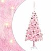 vidaXL &Aacute;rbol de Navidad preiluminado con luces y bolas rosa 150 cm
