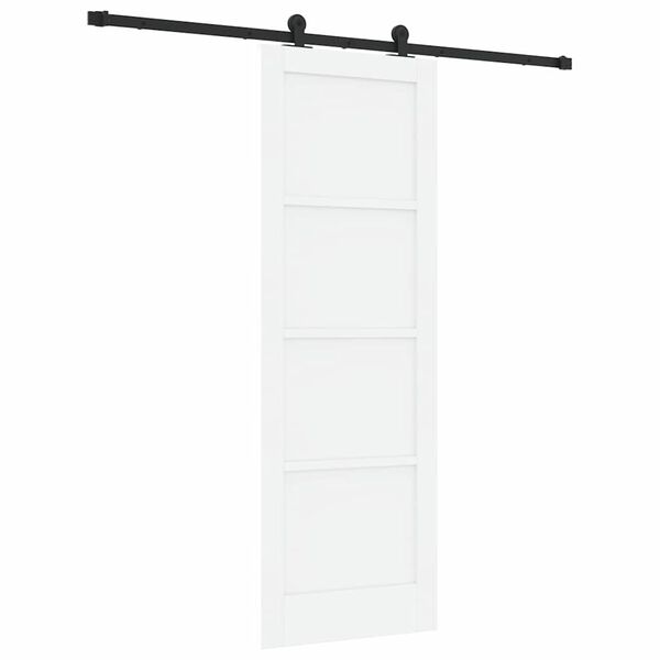 vidaXL Puerta Corredera y Negro 73,5 x 211 cm Madera de pino macizo