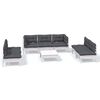 vidaXL Muebles de jard&iacute;n 8 pzas con cojines madera maciza de pino