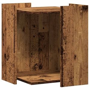 vidaXL Mueble arenero de gatos madera ingenier&iacute;a envejecida 42x42x51cm
