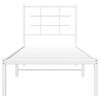 vidaXL Estructura cama sin colchón con cabecero metal blanco 75x190 cm