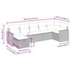 vidaXL Set sof&aacute;s de jard&iacute;n 7 piezas y cojines rat&aacute;n sint&eacute;tico beige