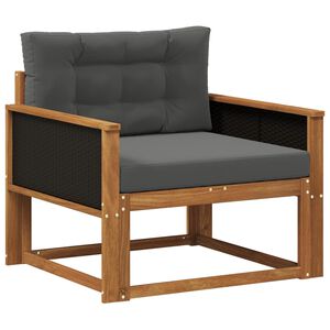 vidaXL Sof&aacute; intermedio de exterior Madera de Acacia S&oacute;lida Natural