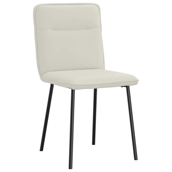 vidaXL Sillas de comedor 6 unidades de terciopelo crema