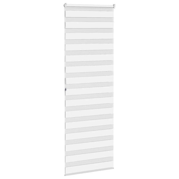 vidaXL Estor cebra blanco 85x200 cm tejido ancho 80,9 cm poli&eacute;ster