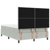 vidaXL Cama Box Spring LED Gris Claro 140 x 190 cm Terciopelo