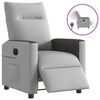 vidaXL Sill&oacute;n reclinable el&eacute;ctrico de tela gris nube