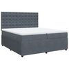 vidaXL Cama box spring con colch&oacute;n terciopelo gris oscuro 200x200 cm
