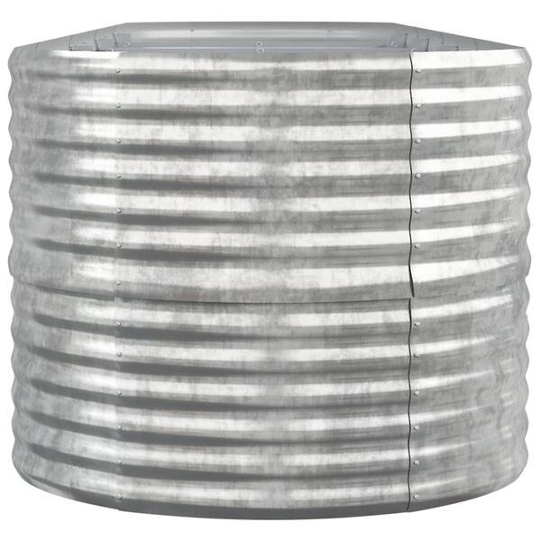 vidaXL Jardinera arriate acero galvanizado plata 368x80x68 cm