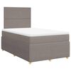 vidaXL Cama box spring con colch&oacute;n tela gris taupe 120x200 cm