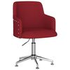 vidaXL Sillas de comedor giratorias 2 unidades tela rojo tinto