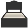 vidaXL Estructura de cama Negro 75 x 190 cm Madera de ingeniería
