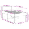 vidaXL Estructura de cama sin colch&oacute;n madera maciza blanca 90x190 cm
