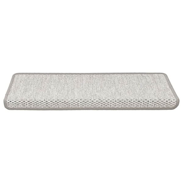 vidaXL Alfombrillas autoadhesivas sisal 15 uds platina 65x21x4 cm