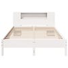 vidaXL Cama con estantería sin colchón madera maciza blanca 140x200 cm