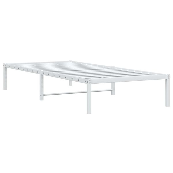 vidaXL Estructura de cama sin colch&oacute;n metal blanco 90x200 cm
