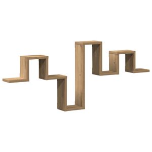 vidaXL Estante de pared Roble artesanal 104.5 x 43 x 10 cm