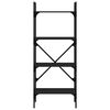 vidaXL Librer&iacute;a de 4 estantes madera ingenier&iacute;a negro 56x31,5x138,5 cm