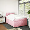 vidaXL Cama box spring con colch&oacute;n terciopelo rosa 120x200 cm