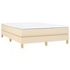 vidaXL Cama box spring con colch&oacute;n tela color crema 140x190 cm
