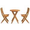 vidaXL Conjunto bistro 3 pcs Aceite Natural Madera de Acacia S&oacute;lida