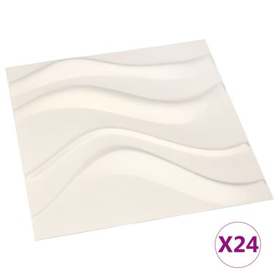 vidaXL Paneles de pared 3D 24 unidades 0,5x0,5 m 6 m²