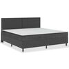 vidaXL Cama box spring tela gris oscuro 200x200 cm