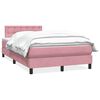 vidaXL Cama box spring con colch&oacute;n terciopelo rosa 120x220 cm