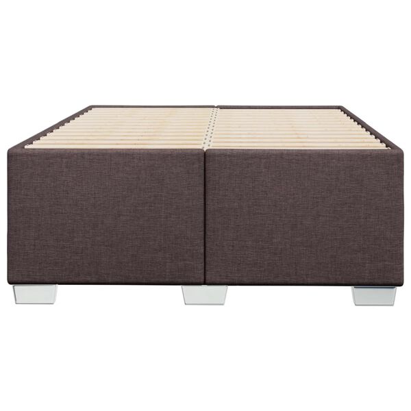 vidaXL Estructura de cama sin colch&oacute;n tela marr&oacute;n oscuro 120x190 cm