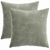 vidaXL Funda de almohada 2 uds. HEERLEN Verde 40 x 40 cm Tela Chenille