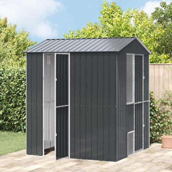 vidaXL Jaula para Aves Antracita 215 x 210 x 247 cm Acero galvanizado