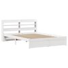 vidaXL Estructura de cama con cabecero madera pino blanco 120x190 cm