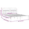vidaXL Estructura cama sin colch&oacute;n con cabecero metal blanco 183x213cm