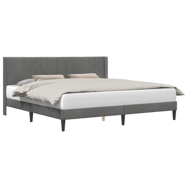 vidaXL Estructura de cama Gris oscuro 180 x 200 cm Terciopelo