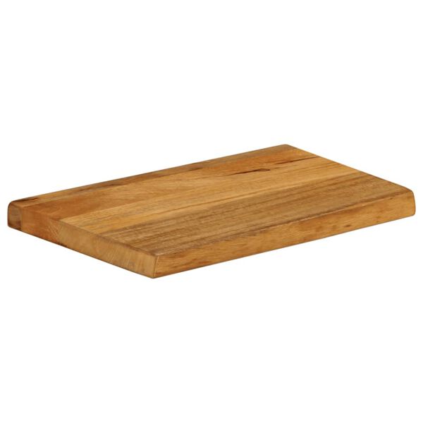 vidaXL Tablero de mesa borde natural madera maciza mango 40x30x2,5 cm