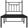vidaXL Estructura cama sin colchón con cabecero metal negro 75x190 cm